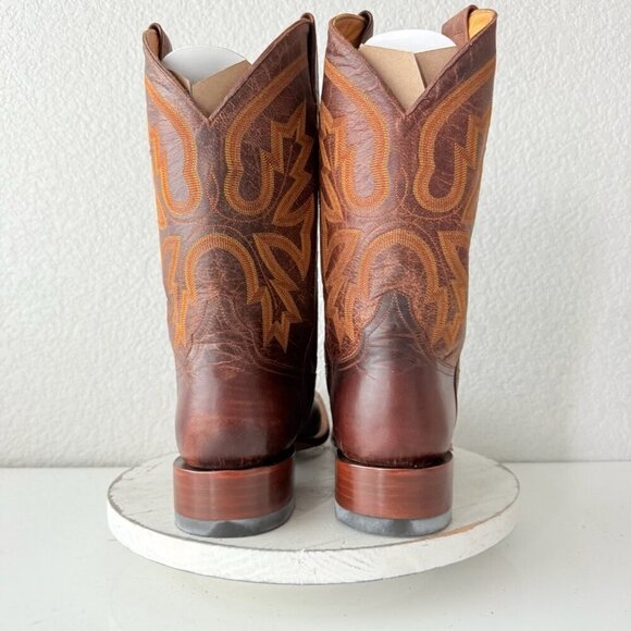 NEW Rod Patrick Mens Cowboy Boots 14.5AAA Perro Loco Brown Western Square Toe - Picture 3 of 11